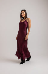 Abito FEDERICA BI slip Dress in viscosa e pizzo