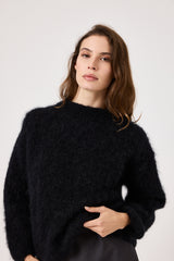 Maglione nero kid mohair FEDERICA BI