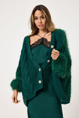 Cardigan treccia e ciniglia FEDERICA BI ( vari colori )