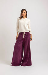Pantalone in velluto bordeaux FEDERICA BI