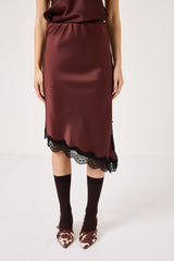 Gonna glace in viscosa e pizzo FEDERICA BI