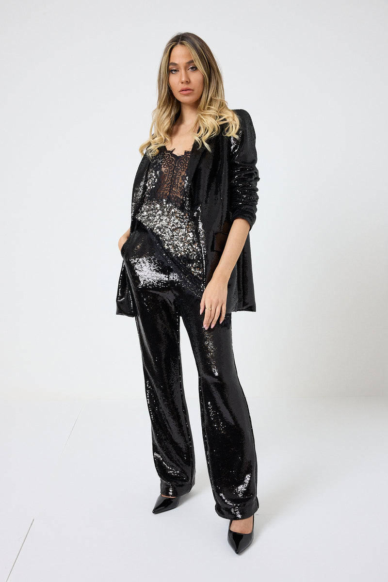 Tailleur nero in paillettes FEDERICA BI