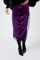 Gonna in velluto e pizzo FEDERICA BI ( più colori )