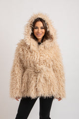Ecopelliccia beige FEDERICA BI