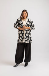 Cardigan animalier avorio FEDERICA BI