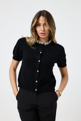 Cardigan collo gioiello FEDERICA BI ( vari colori )