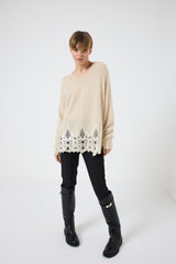 Maglia scollo pizzo FEDERICA BI