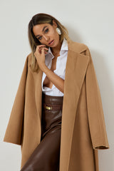 Cappotto camel cachemire e lana FEDERICA BI