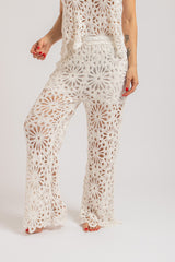 Pantalone bianco crochet FEDERICA BI