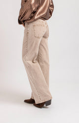 Denim elasticizzato beige FEDERICA BI