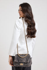 Borsa in denim matelasse FEDERICA BI