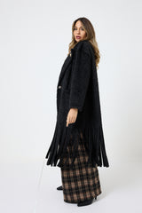 Cappotto lungo con frange FEDERICA BI ( due colori )