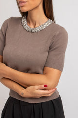 Maglia collo gioiello FEDERICA BI (piu’ colori)