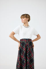 Maglia treccia cristalli FEDERICA BI