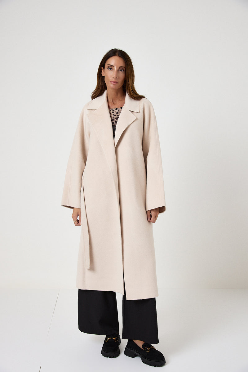 Cappotto beige cachemire e lana FEDERICA BI