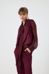 Tailleur in ecosuede bordeaux FEDERICA BI