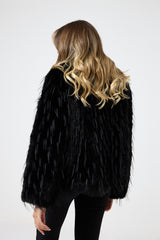 Ecopelliccia nera FEDERICA BI