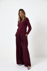 Pantalone in panno bordeaux FEDERICA BI
