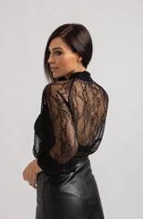 Camicia FEDERICA BI in pizzo nero
