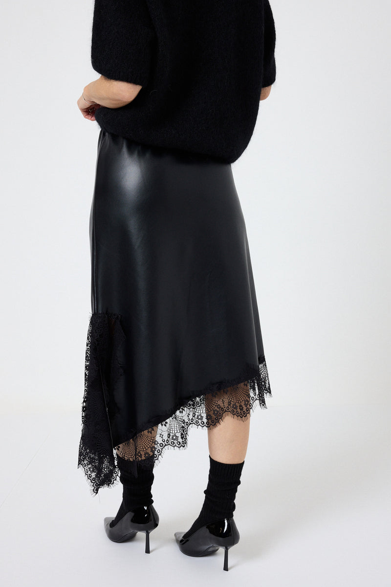 Gonna in similpelle nera FEDERICA BI