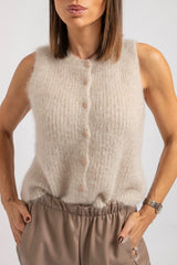 Gilet in kid mohair FEDERICA BI (5 colori)