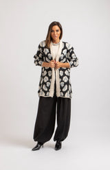Cardigan animalier avorio FEDERICA BI