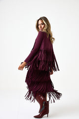 Gonna bordeaux in ecosuede FEDERICA BI