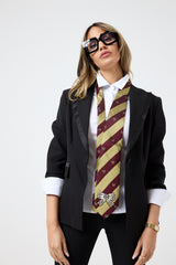 Cravatta in seta riga OXFORD FEDERICA BI