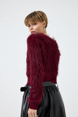 Cardigan in ciniglia FEDERICA BI ( due colori )