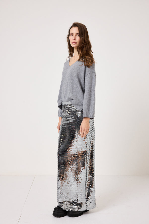 Gonna lunga in paillettes FEDERICA BI ( due colori )