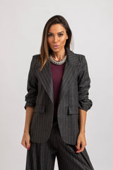 Tailleur gessato grigio FEDERICA BI