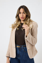 Blazer in ciniglia con spilla FEDERICA BI