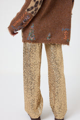 Pantalone in paillettes oro FEDERICA BI