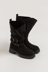 Anfibio suede nero FEDERICA BI
