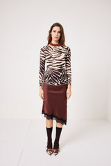 Maglia misto cachemire zebrata FEDERICA BI