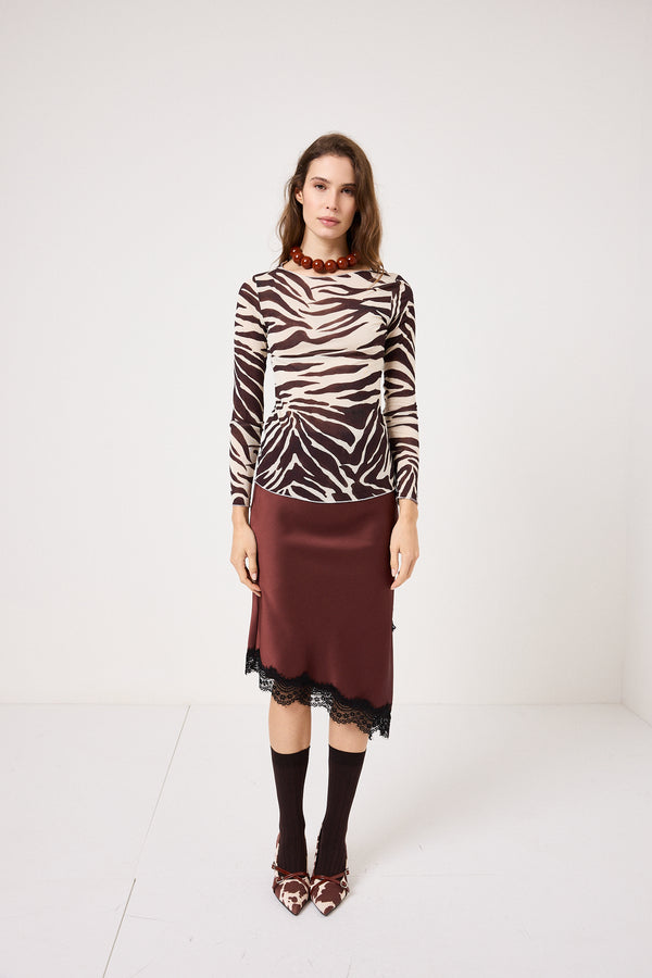 Maglia misto cachemire zebrata FEDERICA BI