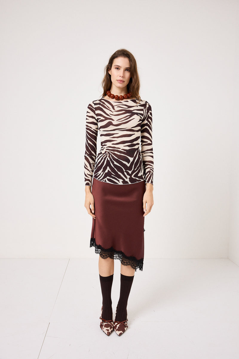 Maglia misto cachemire zebrata FEDERICA BI