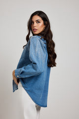 Camicia in denim azzurra FEDERICA BI