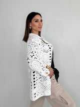 Cardigan in cotone crochet FEDERICA BI