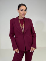 Tailleur in punto milano bordeaux FEDERICA BI