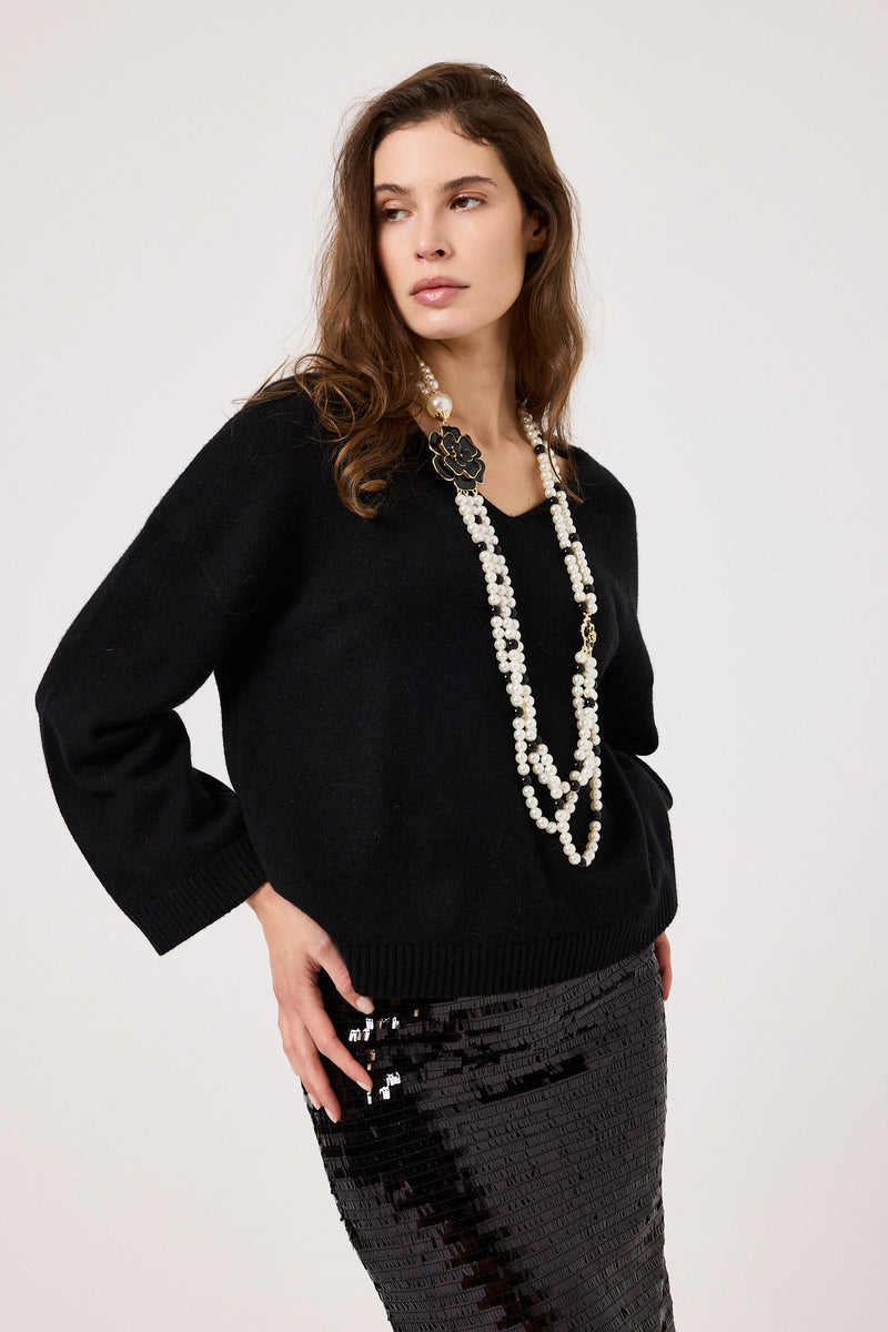 Maglia scollo V FEDERICA BI ( vari colori )