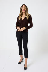 Cardigan moro in lana moro FEDERICA BI