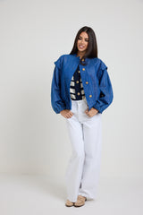 Giacca in denim blu FEDERICA BI