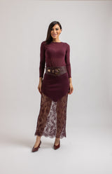 Cintura bordeaux FEDERICA BI