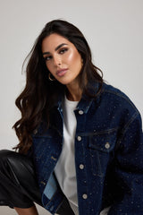 Giacca in blu denim FEDERICA BI