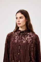 Camicia ricamo in velluto FEDERICA BI