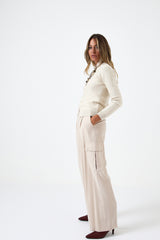 Pantalone cargo beige FEDERICA BI
