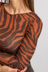 Maglia zebrata misto cachemire FEDERICA BI