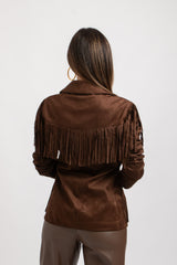 Giacca suede frange FEDERICA BI
