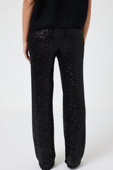 Pantalone nero in paillettes FEDERICA BI